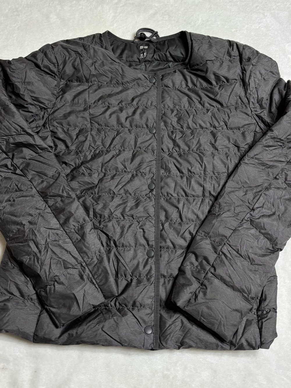 Uniqlo Black Lightweight Quilted Snap-Front Jacket